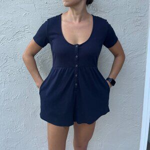 Tobi Navy Babydoll Romper